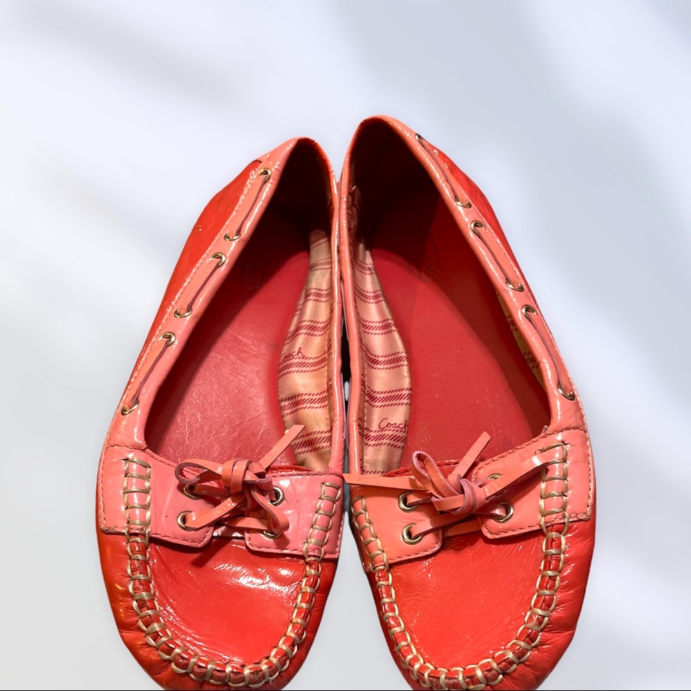 Pink coach slip on shoes